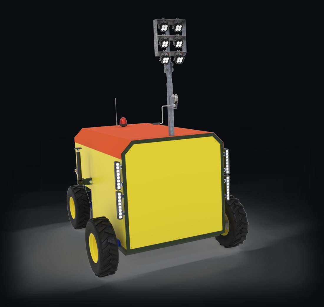 YZ 4X4-ED electric machine with mast raised