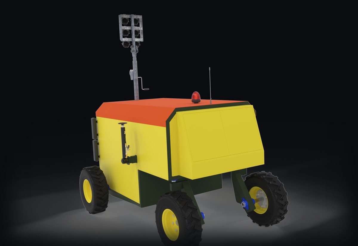 EDM-1000 unit, isometric CAD render